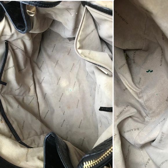 Brahmin Croc Embossed XL Travel Satchel Crossbody Bag - Picture 9 of 16